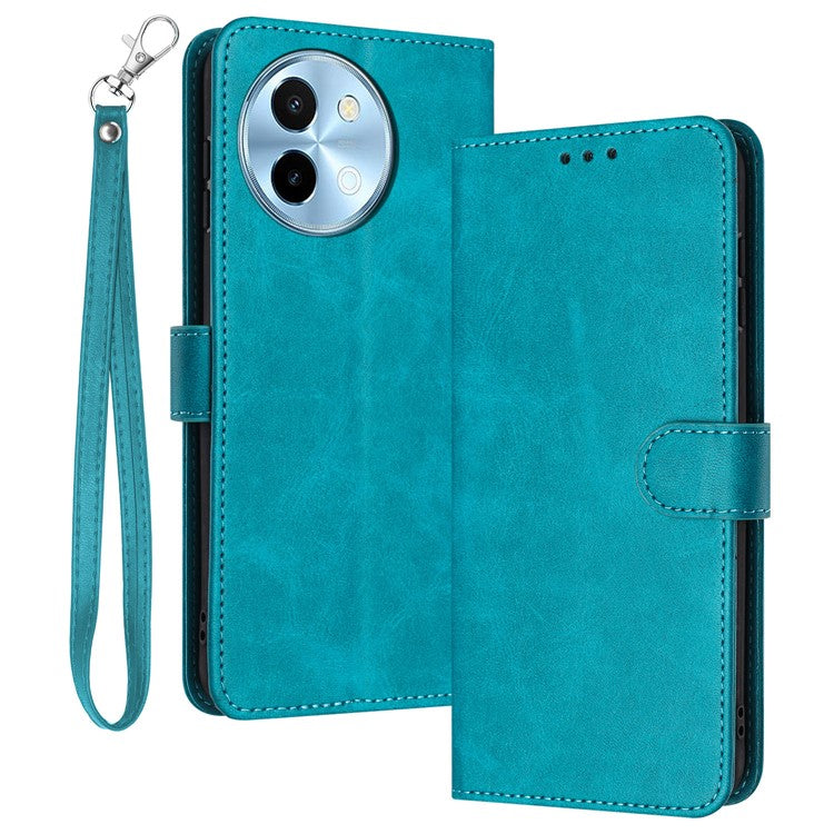 For vivo Y38 5G / Y200i 5G / T3x Case Calf Texture Leather Wallet Anti-drop Phone Cover - Green