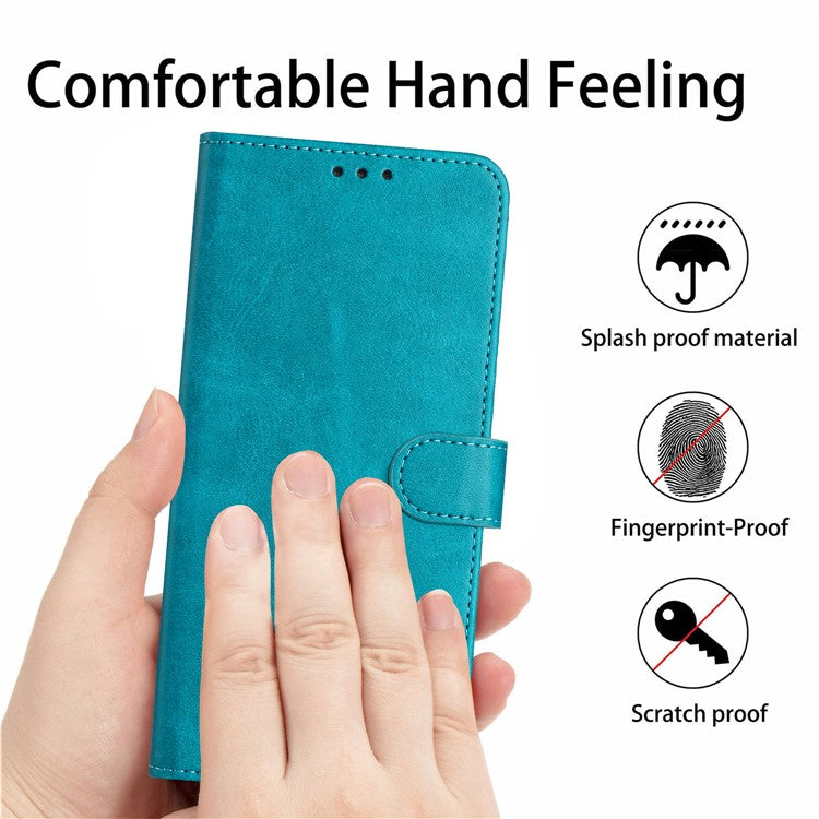 For vivo Y38 5G / Y200i 5G / T3x Case Calf Texture Leather Wallet Anti-drop Phone Cover - Green