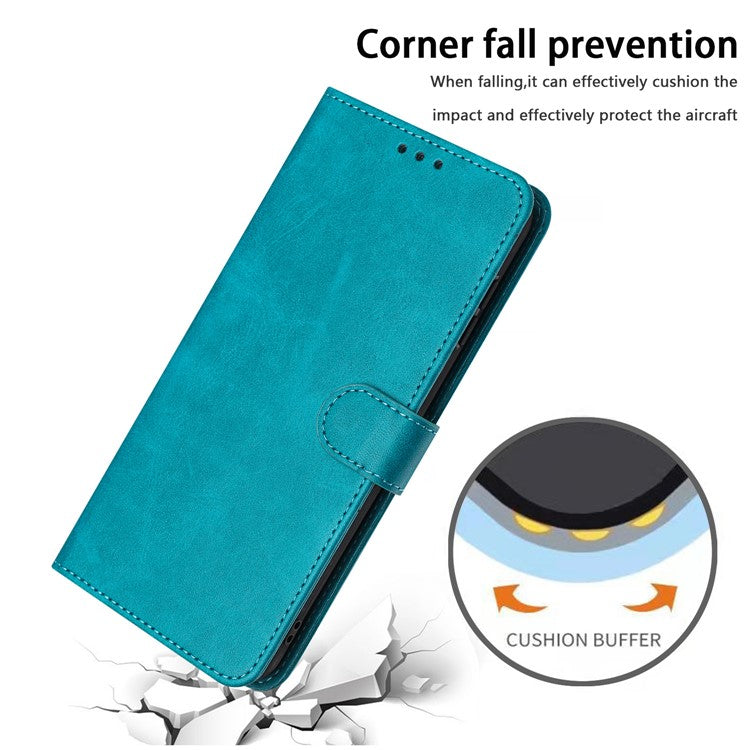 For vivo Y38 5G / Y200i 5G / T3x Case Calf Texture Leather Wallet Anti-drop Phone Cover - Green