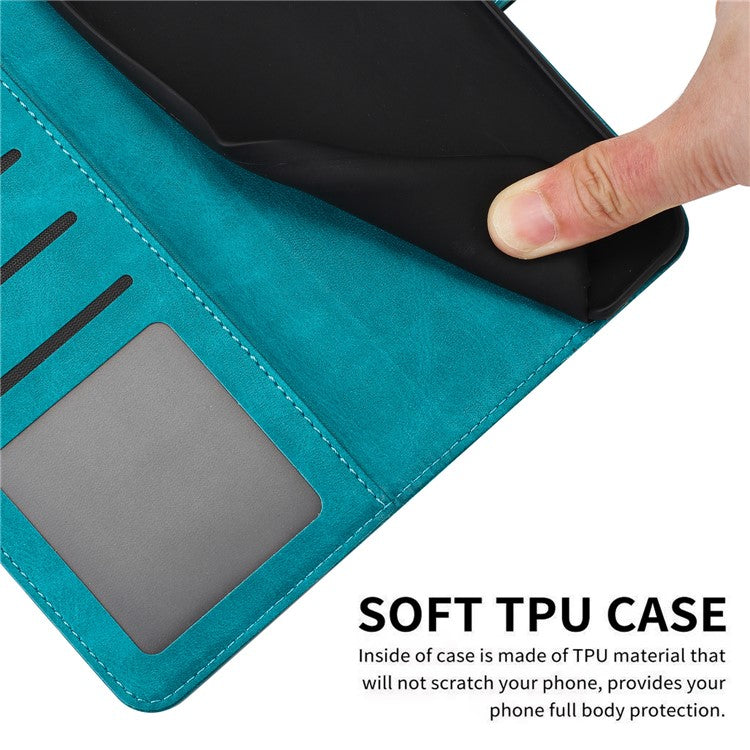 For vivo Y38 5G / Y200i 5G / T3x Case Calf Texture Leather Wallet Anti-drop Phone Cover - Green