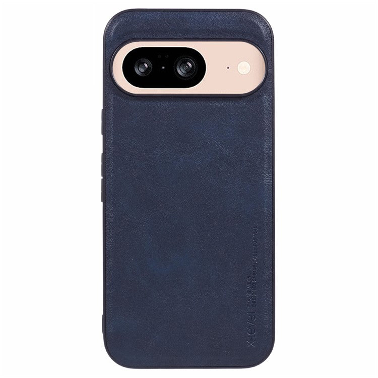 X-LEVEL Bojue-3 Series For Google Pixel 9 Cell Phone Case PU Leather Coated TPU Cover - Blue