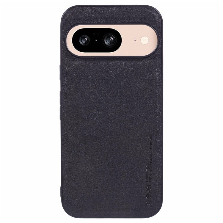 X-LEVEL Bojue-3 Series For Google Pixel 9 / 9 Pro Cell Phone Case PU Leather Coated TPU Cover - Black