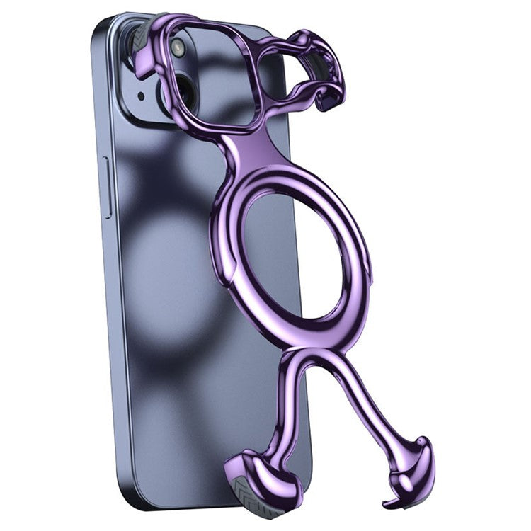 For-iPhone-14-/-13-Magnetic-Case-Hard-PC-Frameless-Heat-Dissipation-Bumper-Cover---Purple