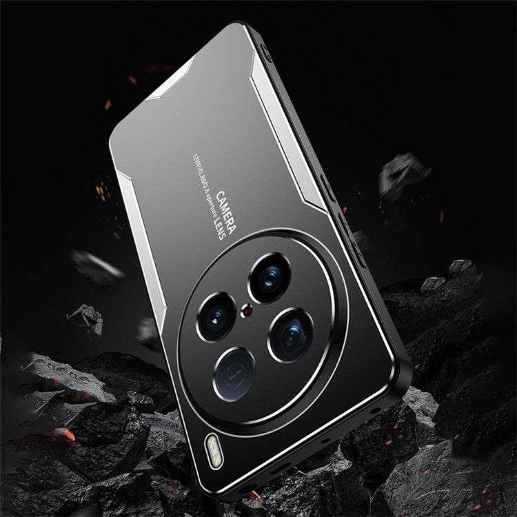 For vivo X100 Ultra 5G Shockproof Case Aluminium Alloy TPU PC Phone Cover - Silver