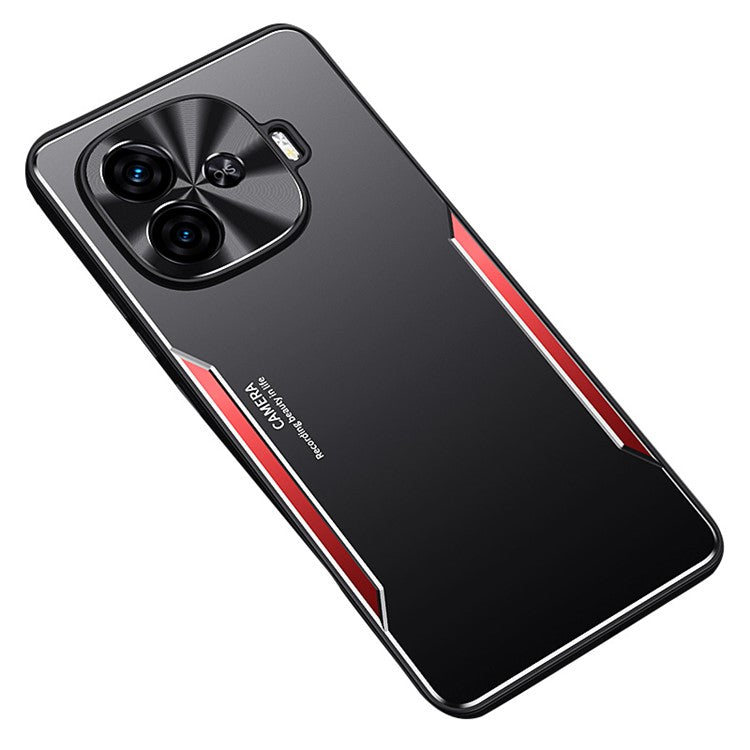 For vivo iQOO Z9 5G / iQOO Z9 Turbo 5G Case Aluminium Alloy+TPU Phone Protective Cover - Red