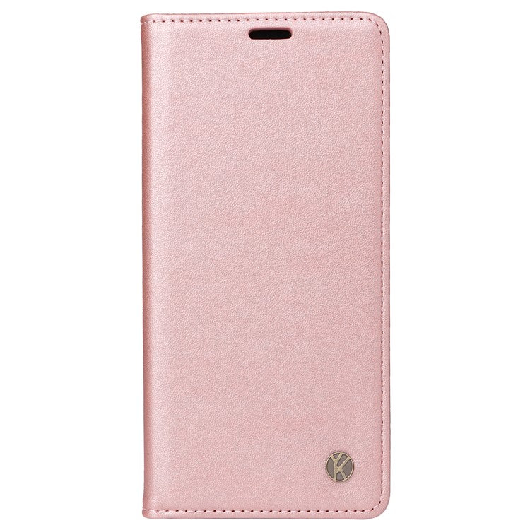 YIKATU YK-001 For vivo Y38 5G / Y200i 5G / T3x Stand Case Magnetic PU Leather Phone Cover - Rose Gold