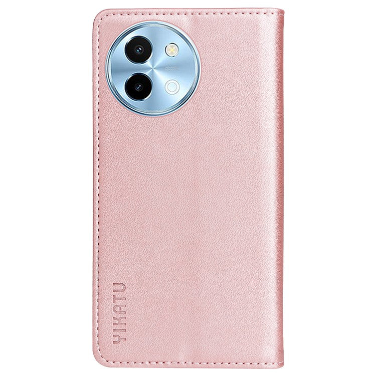 YIKATU YK-001 For vivo Y38 5G / Y200i 5G / T3x Stand Case Magnetic PU Leather Phone Cover - Rose Gold