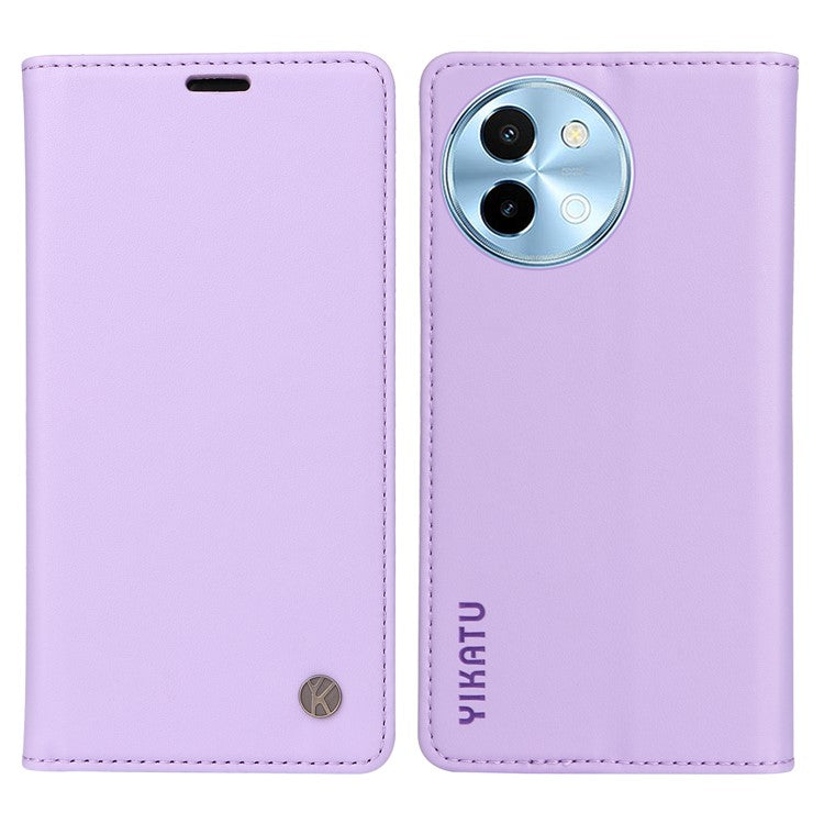 YIKATU YK-001 For vivo Y38 5G / Y200i 5G / T3x Stand Case Magnetic PU Leather Phone Cover - Light Purple