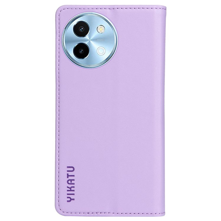 YIKATU YK-001 For vivo Y38 5G / Y200i 5G / T3x Stand Case Magnetic PU Leather Phone Cover - Light Purple