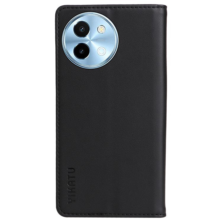 YIKATU YK-001 For vivo Y38 5G / Y200i 5G / T3x Stand Case Magnetic PU Leather Phone Cover - Black