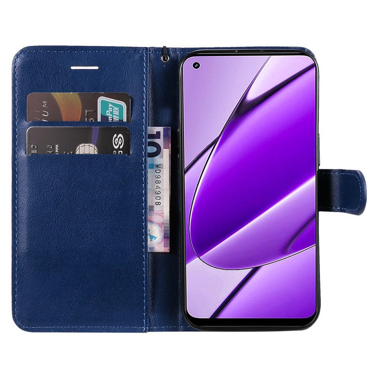 KT Leather Series-2 for vivo Y38 5G / Y200i 5G / T3x Case Solid Color Leather Phone Cover - Blue