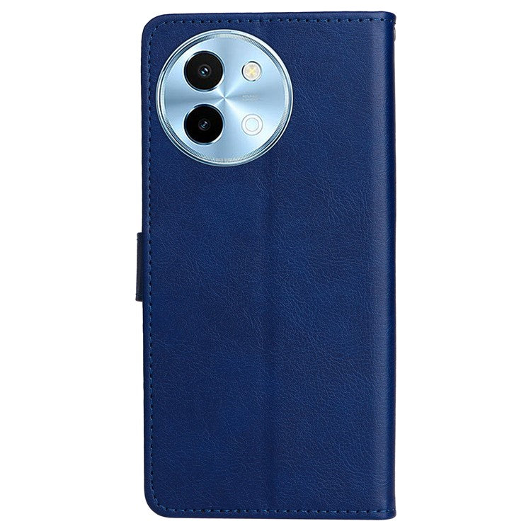 KT Leather Series-2 for vivo Y38 5G / Y200i 5G / T3x Case Solid Color Leather Phone Cover - Blue