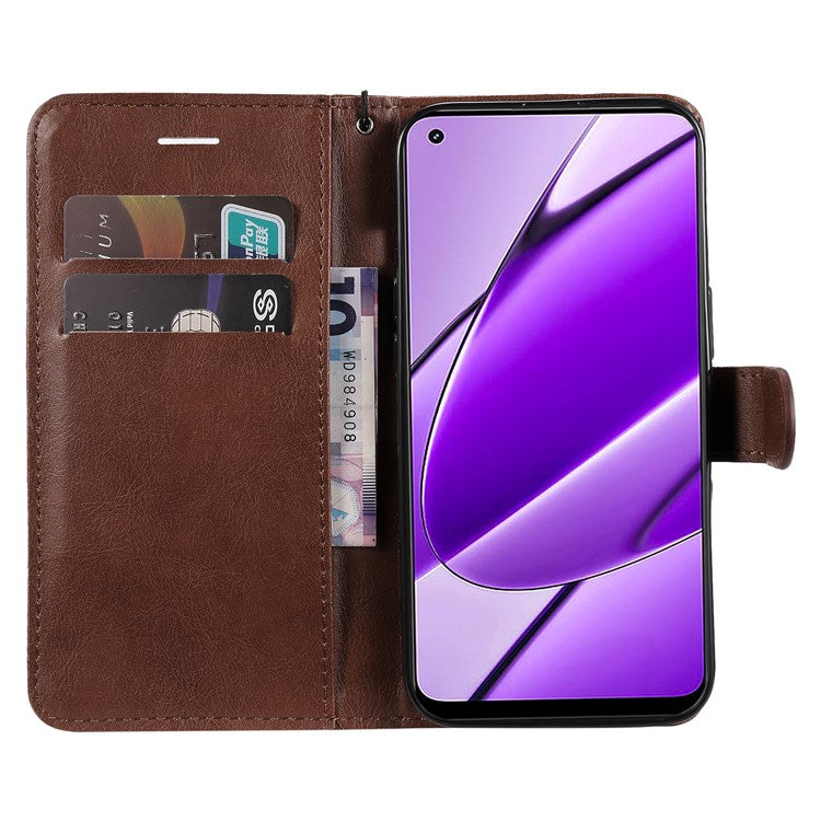 KT Leather Series-2 for vivo Y38 5G / Y200i 5G / T3x Case Solid Color Leather Phone Cover - Brown