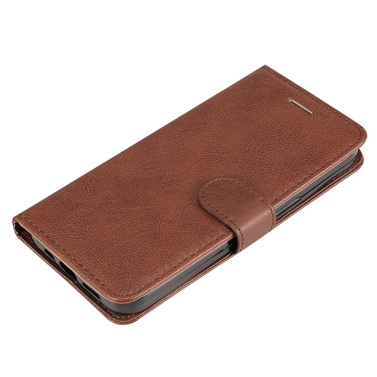 KT Leather Series-2 for vivo Y38 5G / Y200i 5G / T3x Case Solid Color Leather Phone Cover - Brown