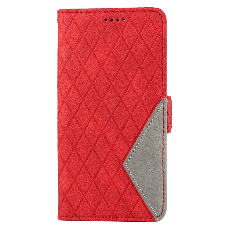 For vivo V40 SE 5G / Y100 5G (Indonesia) / Y200e 5G / V30 Lite 5G (India) Case Rhombus Leather Phone Cover - Red