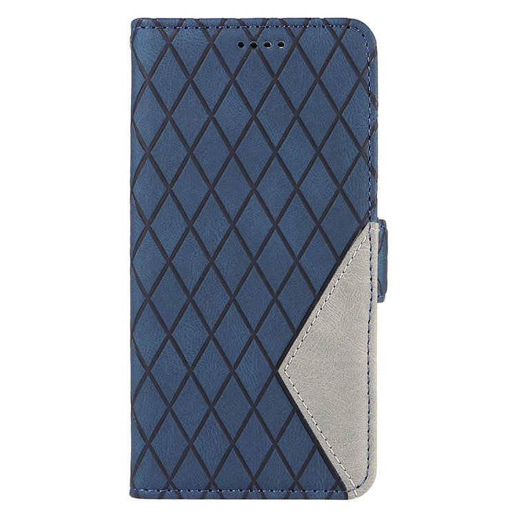 For vivo V40 SE 5G / Y100 5G (Indonesia) / Y200e 5G / V30 Lite 5G (India) Case Rhombus Leather Phone Cover - Blue