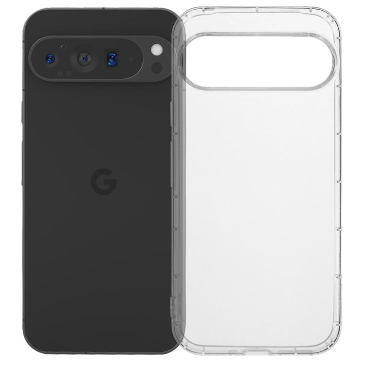 For Google Pixel 9 Pro XL Clear Case Anti-Drop TPU Phone Cover (Big Rear Lens Hole)