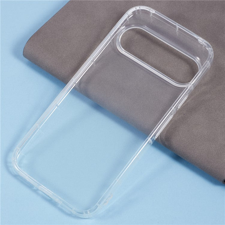 For Google Pixel 9 Pro XL Clear Case Anti-Drop TPU Phone Cover (Big Rear Lens Hole)