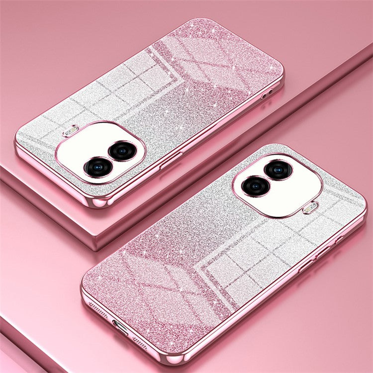 For vivo iQOO Z9 Turbo 5G Case Soft TPU Phone Cover Gradient Glitter - Pink