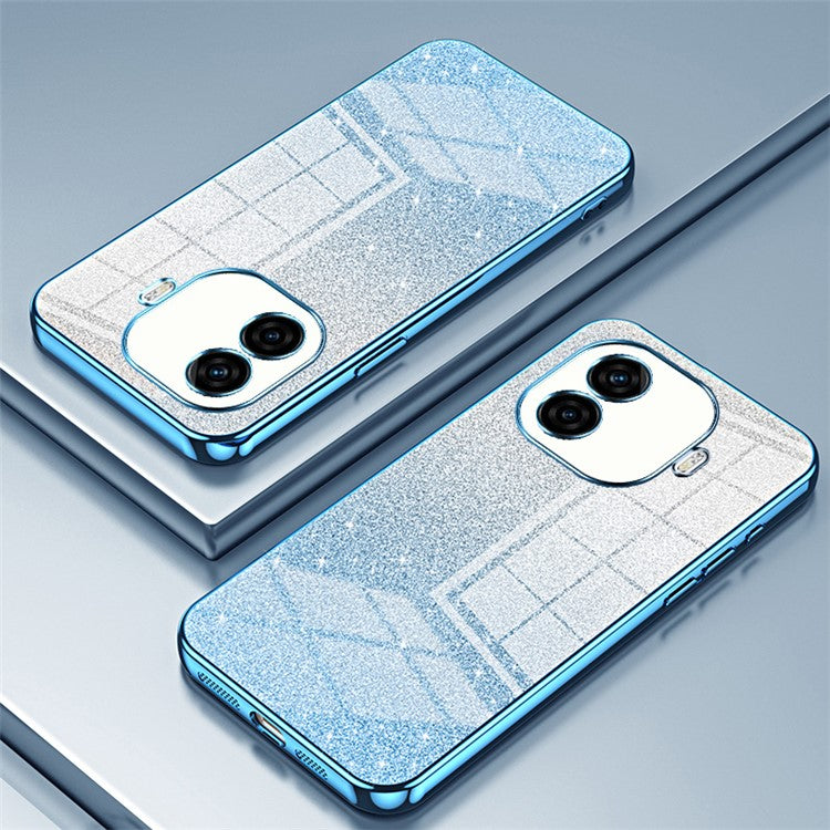 For vivo iQOO Z9 Turbo 5G Case Soft TPU Phone Cover Gradient Glitter - Blue