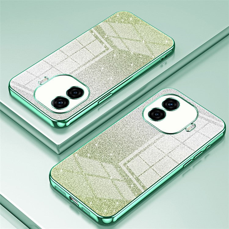 For vivo iQOO Z9 Turbo 5G Case Soft TPU Phone Cover Gradient Glitter - Green