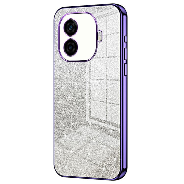 For vivo iQOO Z9 Turbo 5G Case Soft TPU Phone Cover Gradient Glitter - Purple