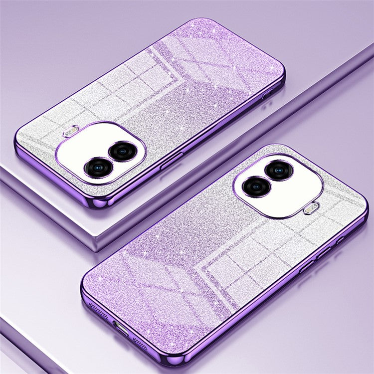 For vivo iQOO Z9 Turbo 5G Case Soft TPU Phone Cover Gradient Glitter - Purple