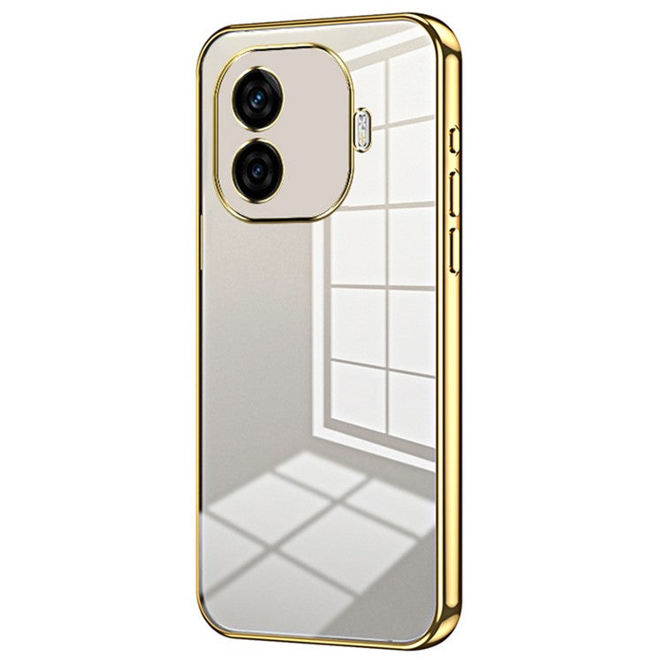 For vivo iQOO Z9 Turbo 5G Case TPU Phone Cover Electroplating Frame Edge - Gold