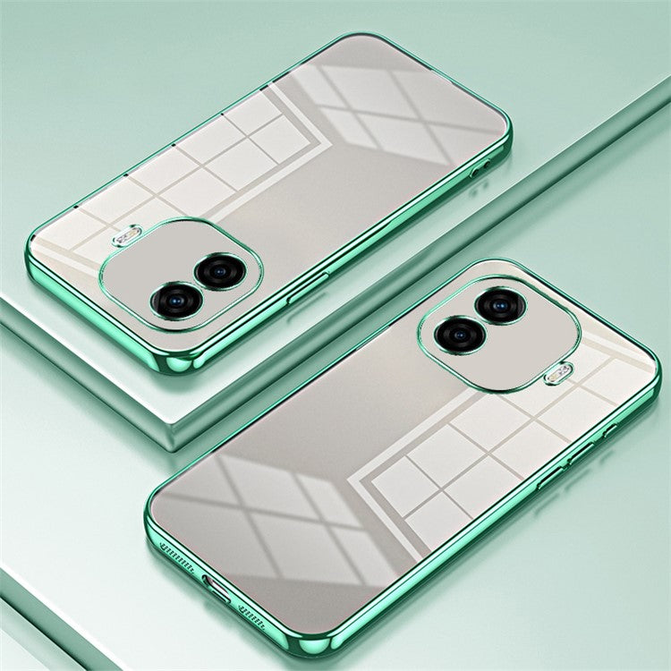 For vivo iQOO Z9 Turbo 5G Case TPU Phone Cover Electroplating Frame Edge - Green