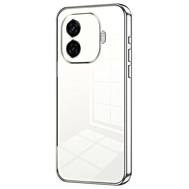 For vivo iQOO Z9 Turbo 5G Case TPU Phone Cover Electroplating Frame Edge - Silver