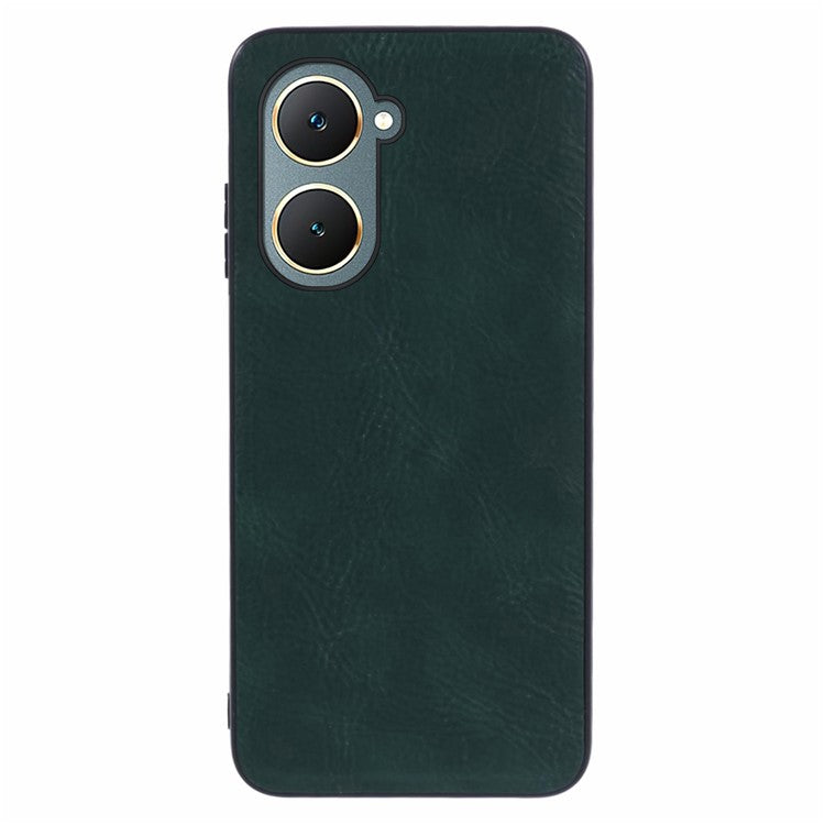 For vivo Y03 Case PU Leather+PC+TPU Hybrid Phone Cover - Green