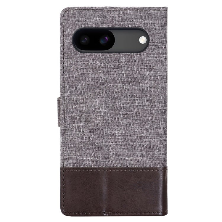 MUXMA MX102 For Google Pixel 8a Case Canvas+Leather+TPU Phone Wallet Cover - Brown