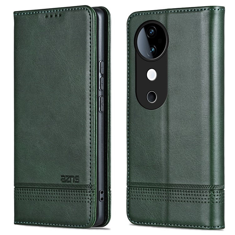 AZNS For vivo S19 5G / S19 Pro 5G Case Wallet Leather Phone Cover Mobile Accessories Wholesale - Green