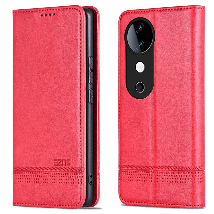 AZNS For vivo S19 5G / S19 Pro 5G Case Wallet Leather Phone Cover Mobile Accessories Wholesale - Red