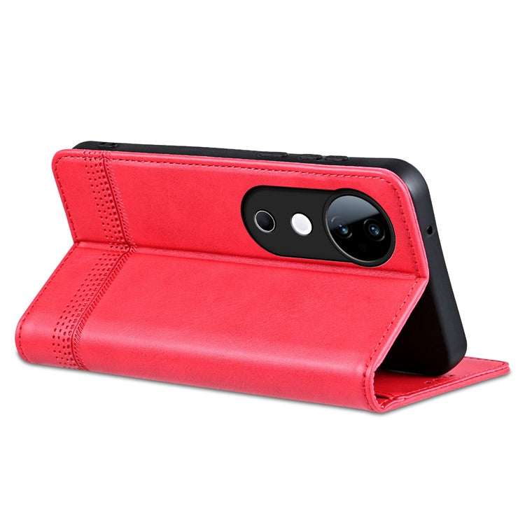 AZNS For vivo S19 5G / S19 Pro 5G Case Wallet Leather Phone Cover Mobile Accessories Wholesale - Red