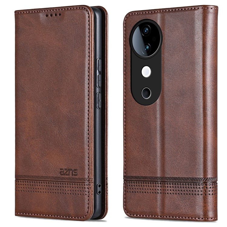 AZNS For vivo S19 5G / S19 Pro 5G Case Wallet Leather Phone Cover Mobile Accessories Wholesale - Coffee