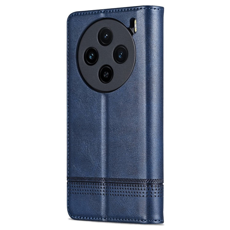 AZNS For vivo X100s 5G Case Magnetic Auto Closing PU Leather Phone Wallet Cover - Blue