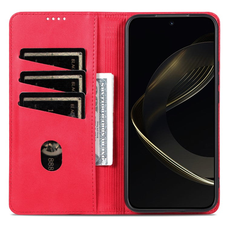 AZNS For vivo X100s 5G Case Magnetic Auto Closing PU Leather Phone Wallet Cover - Red