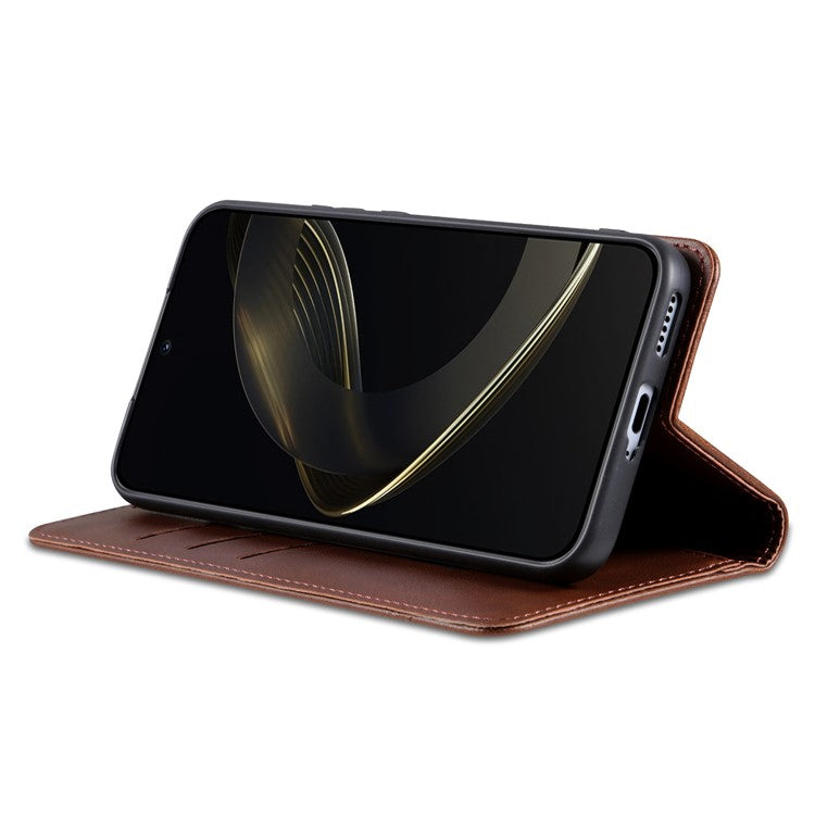 AZNS For vivo X100s 5G Case Magnetic Auto Closing PU Leather Phone Wallet Cover - Coffee