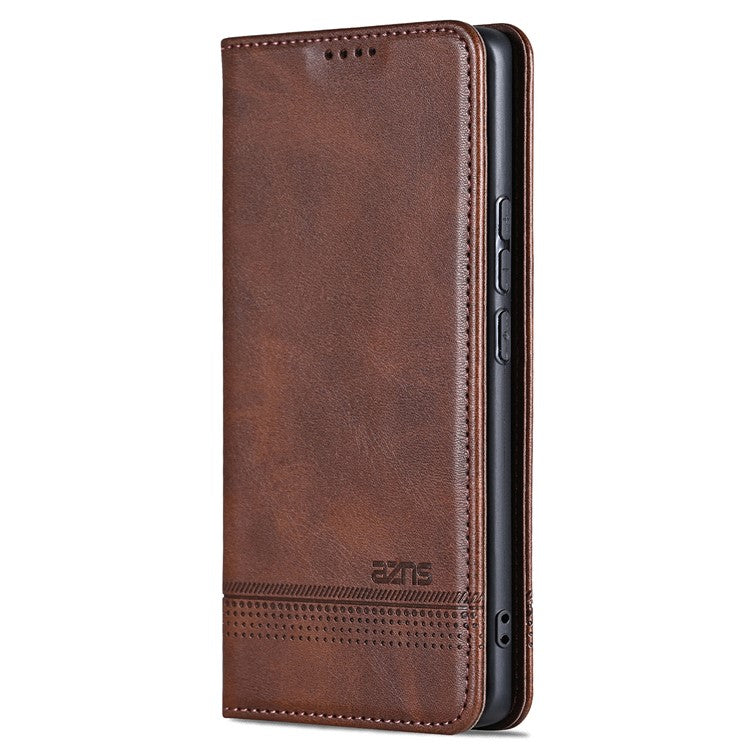 AZNS For vivo X100s 5G Case Magnetic Auto Closing PU Leather Phone Wallet Cover - Coffee