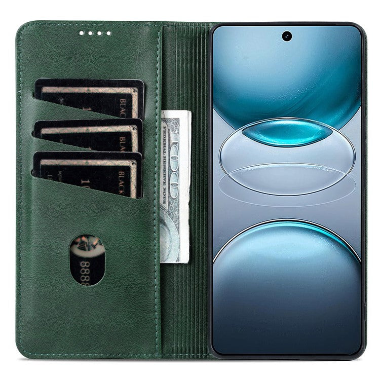 AZNS For vivo X100 Ultra 5G Case Magnetic Adsorption Leather Phone Cover Flip Wallet - Green