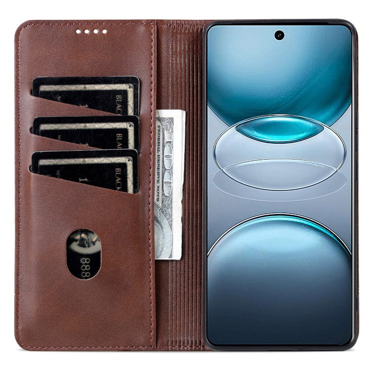 AZNS For vivo X100 Ultra 5G Case Magnetic Adsorption Leather Phone Cover Flip Wallet - Coffee