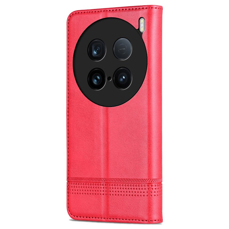 AZNS For vivo X100 Ultra 5G Case Magnetic Adsorption Leather Phone Cover Flip Wallet - Red