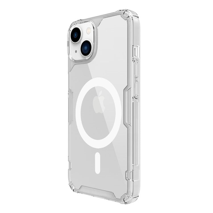 NILLKIN-Nature-Pro-Series-for-iPhone-14-/-iPhone-13-Anti-scratch-Phone-Case-Clear-Back-Cover-with-Magnetic-Wireless-Charging---Transparent