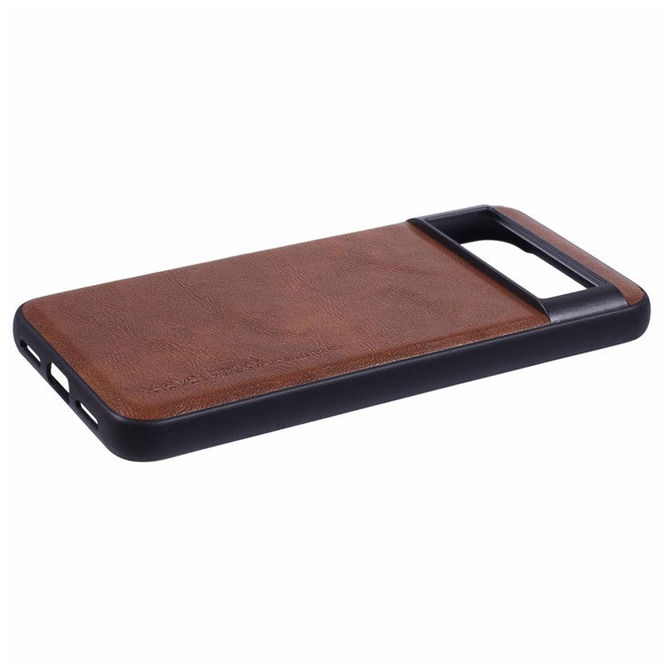 X-LEVEL Bojue-3 Series For Google Pixel 8 Pro Case PU Leather Coated PC+TPU Cell Phone Cover - Brown