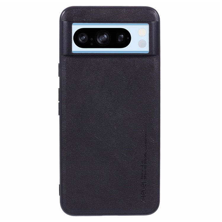 X-LEVEL Bojue-3 Series For Google Pixel 8 Pro Case PU Leather Coated PC+TPU Cell Phone Cover - Black