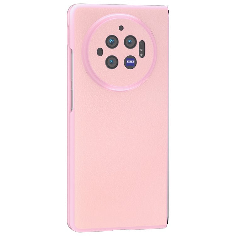 For vivo X Fold3 Case PU Leather Coated Hard PC Folding Phone Cover - Pink