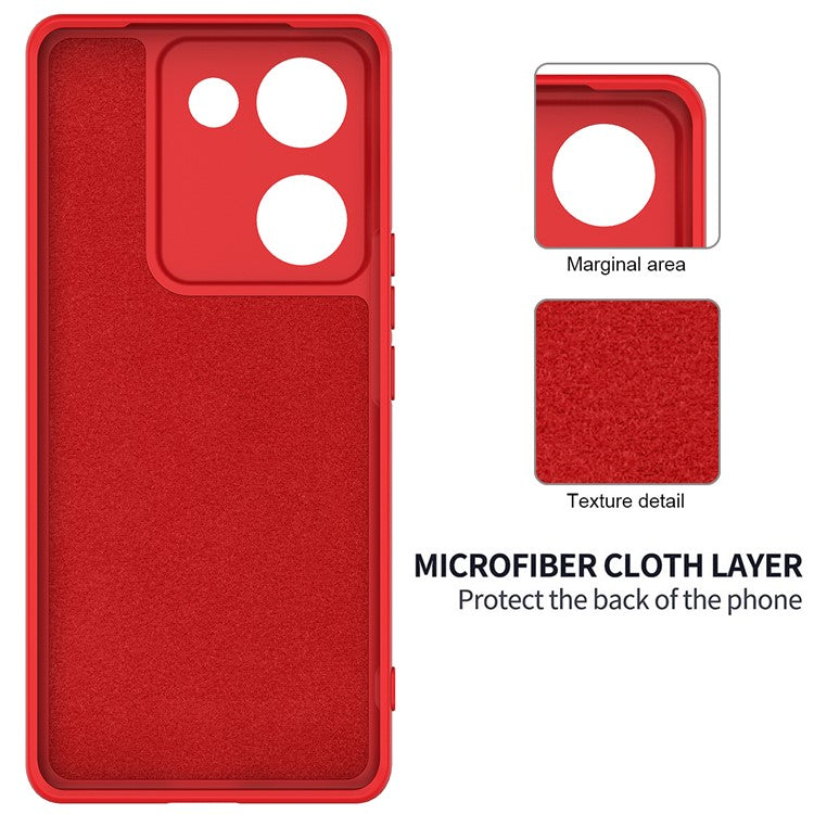 For vivo Y200 Pro 5G Case Liquid Silicone Protective Phone Cover with Hand Strap - Red