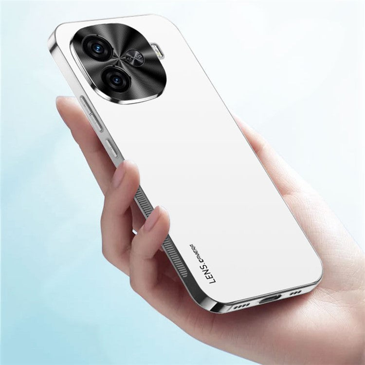 For vivo Y200 GT 5G Case Acrylic+TPU+Metal Electroplated Anti-Scratch Phone Cover - White