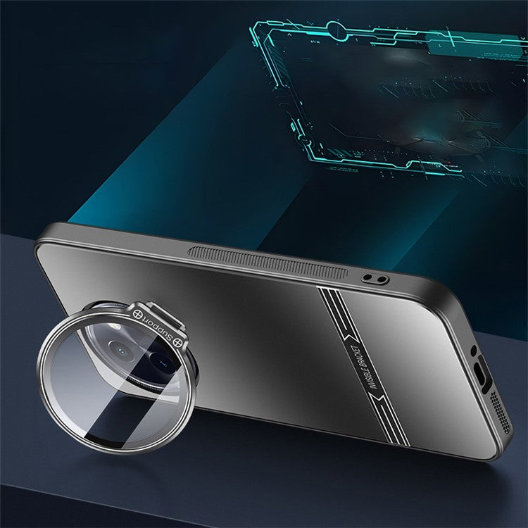 For vivo Y200i 5G Case PC+TPU Matte Anti-Drop Phone Cover with Lens Lid Kickstand - Silver